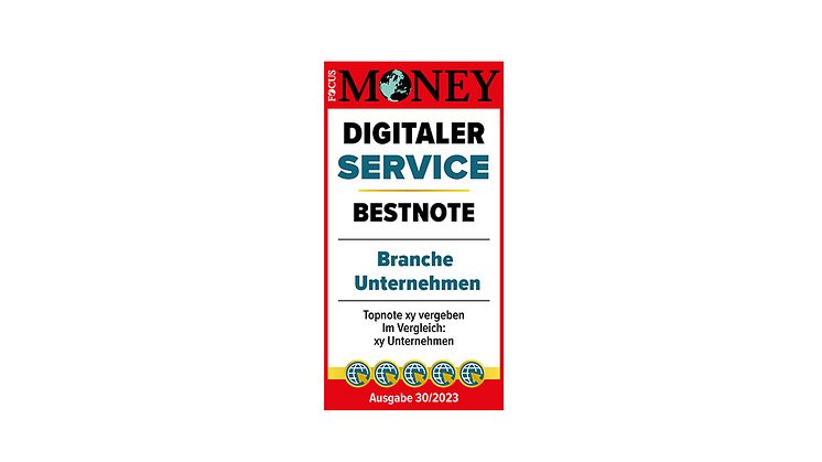 „BESTNOTE“ für digitalen Service  
