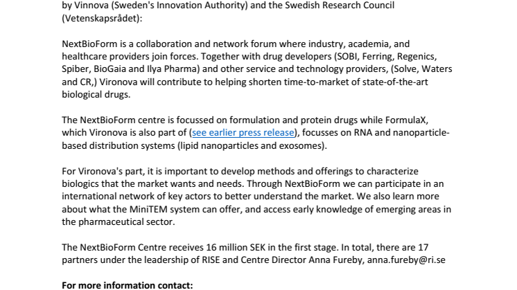 Vironova is part of major effort to advance Sweden’s position in biological drugs