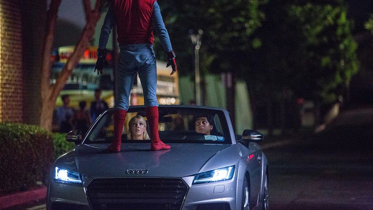 Spider-Man ‘Peter Parker’ kører en Audi TTS Roadster i den nye Marvel blockbuster ‘Spider-Man: Homecoming’