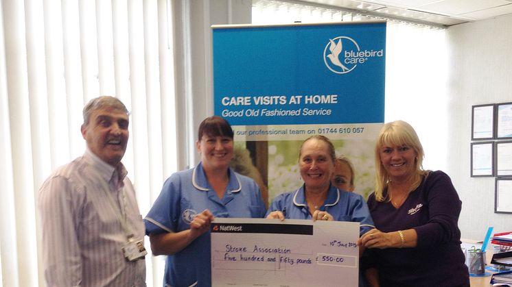 ​Big hearted Bluebird Care raises money for stroke survivors