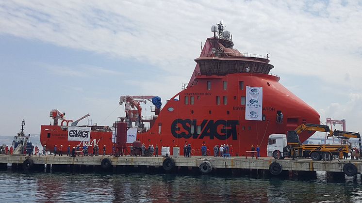 ESVAGT Service Operation Vessel H-048 til MHI Vestas blev søsat 21. juni 2017