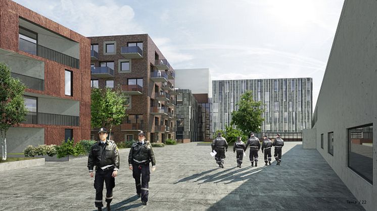 Moss kommune og Höegh Eiendom tibyr politiet en toppmoderne skole i sentrum av Moss.