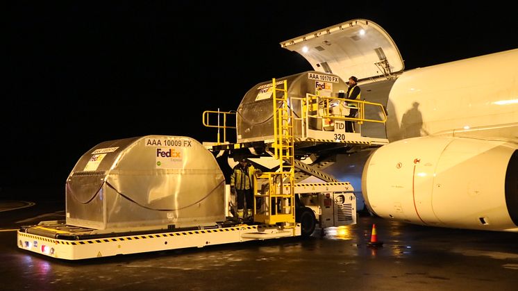 Lastning av fraktflyg. Foto: Jönköping Airport