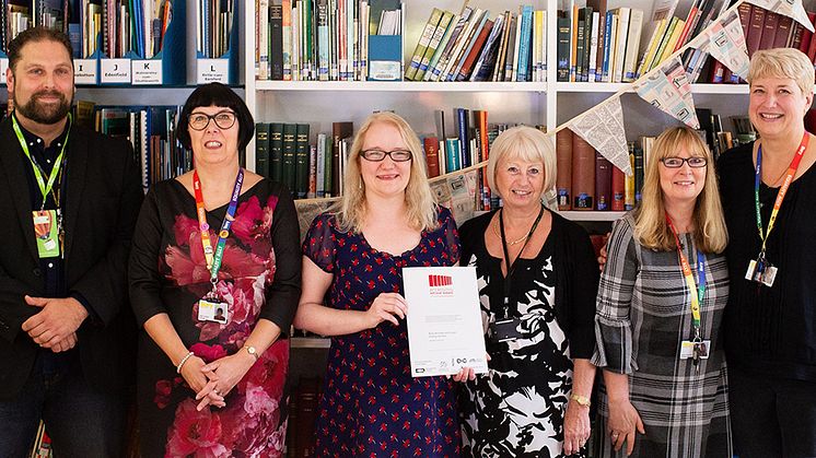 Bury Archives receive their Archive Service Accreditation award from the National Archives