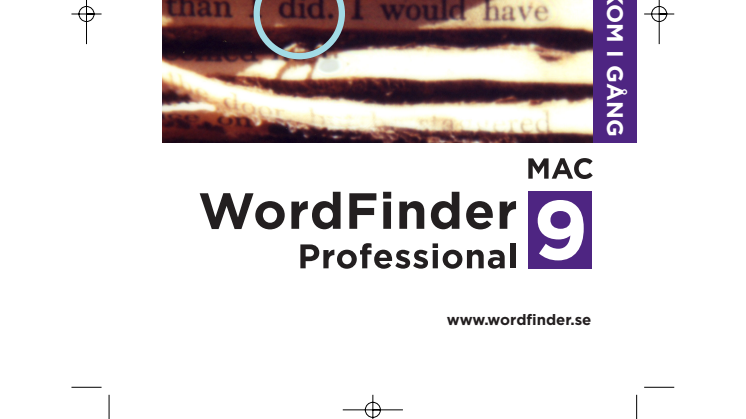 Snabbguide för WordFinder 9 Professional, Mac