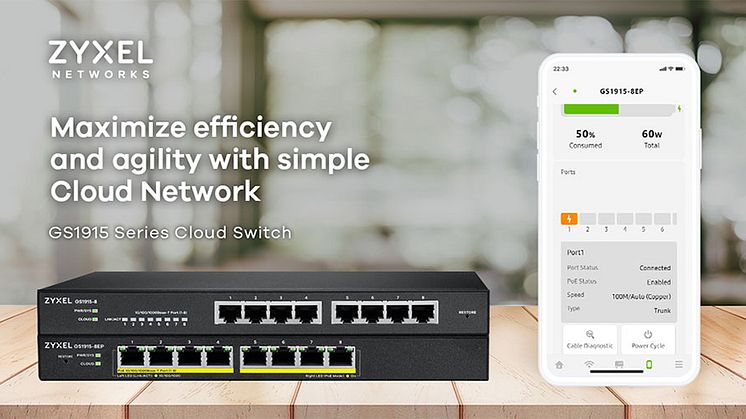The GS1915’s effortless deployment and ease of use makes it ideal for smaller businesses and home users, looking to improve their network performance without the need to have a dedicated IT team.