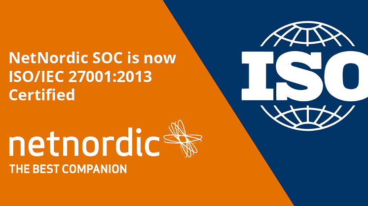 NetNordic SOC är ISO 27001 certifierad