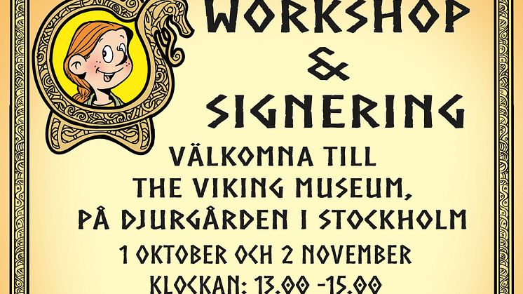 Workshop och signering med illustratören Per Demervall på "The Viking museum", Stockholm! 