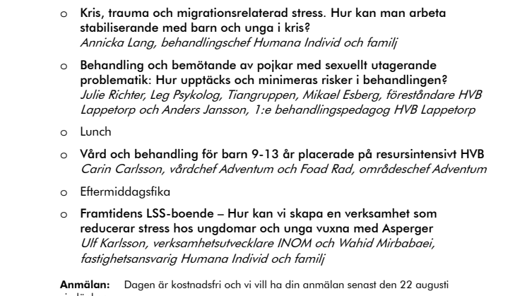 Program Uppsala 12/9