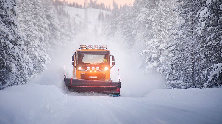 Svevia fortsätter sköta om vägarna inom driftområde Jokkmokk. Foto: Simon Eliasson