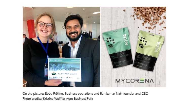 Mycorena AB won the Arla Food tech challenge at the European Food Venture Forum 2019!!