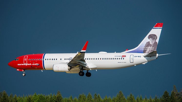 Stark passagerartillväxt för Norwegian i augusti