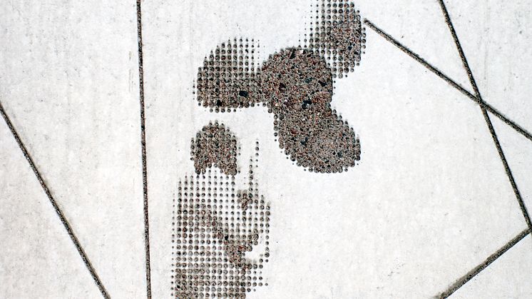 S:t Eriks smyckar Kockums park med Graphic Concrete