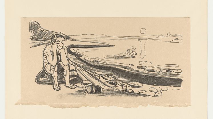 Edvard Munch: Omegas flukt / Omega's Flight (1908-1909)