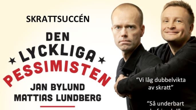 Inbjudan till humorföreställningen "Den Lyckliga pessimisten" 16 november, Stockholm