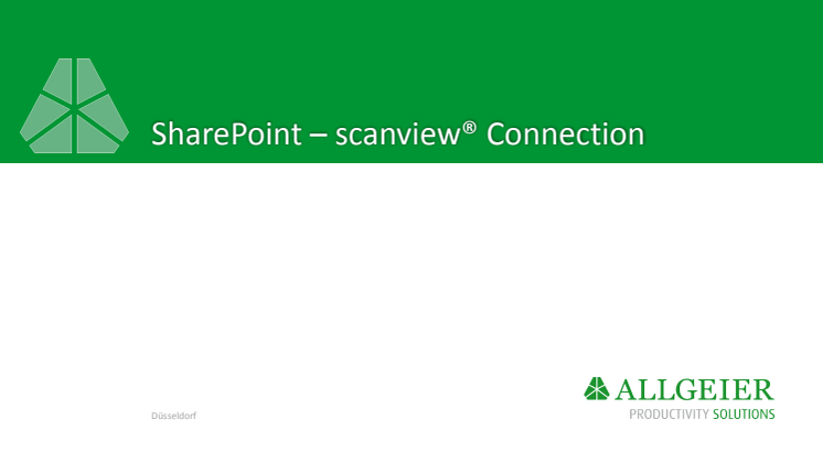 Produktpräsentation SharePoint scanview Connection