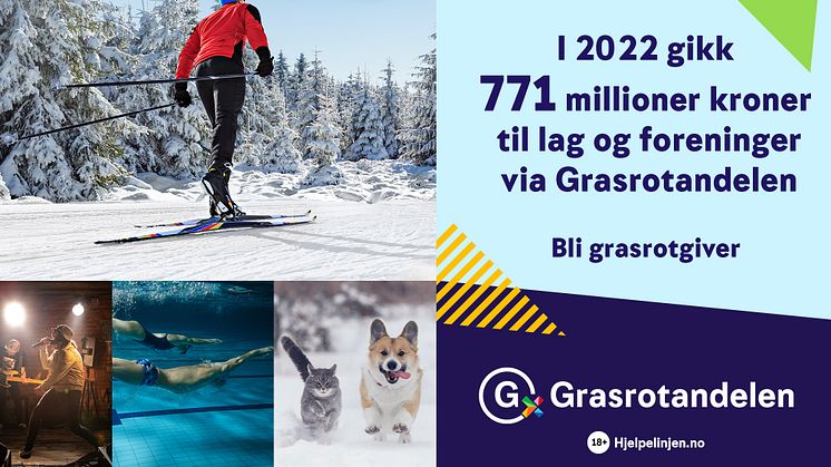 Grasrotandelen økte til 771 millioner i 2022