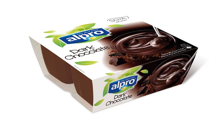 Alpro soyadessert mørk sjokolade 4 x 125g