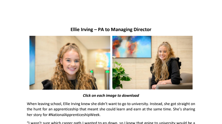 Ellie Irving - case study (NAW 2022)