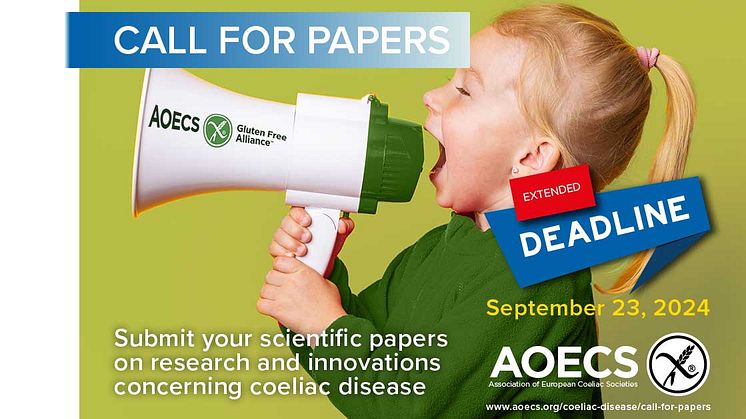 AOECS extends the submisson deadline for scientific papers on coeliac disease