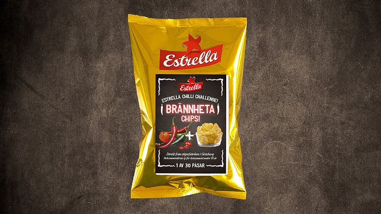 Estrella Chilli Challenge: Brännheta Chips 2020, endast 30 påsar, ej i butik