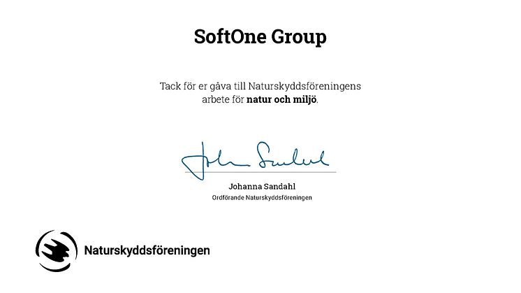 SoftOnes gör en insats för miljön - samtidigt som de bidrar till utvecklingen av molntjänsten SoftOne GO!