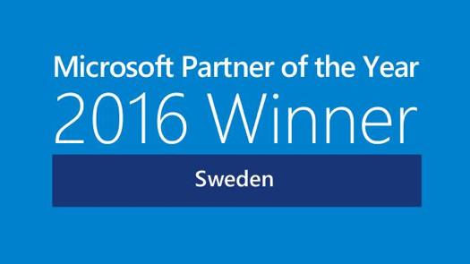 Sigma recognized as 2016 Microsoft Country Partner of the Year for Sweden