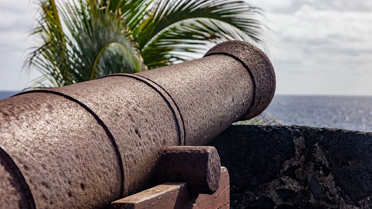 Kanon vid Santa Catalinas slott på La Palma