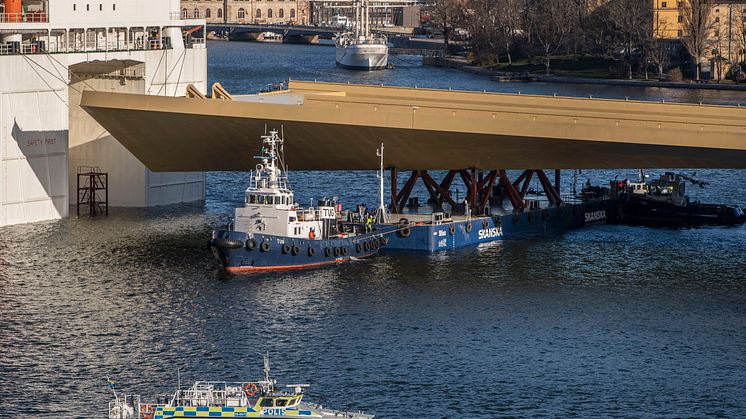 Nu torsdag kväll klockan 22 stängs trafiken av på Stadsgårdsleden. Bild: Stockholm växer/Lennart Johansson