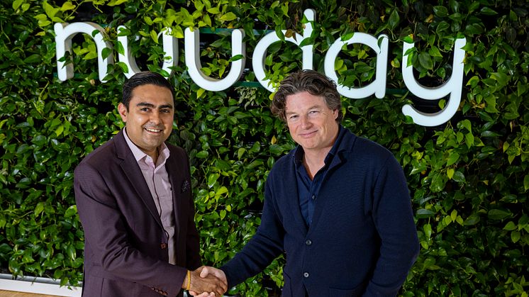 Vikram Sharma, Landechef ved TCS Danmark og Jon James, CEO ved Nuuday