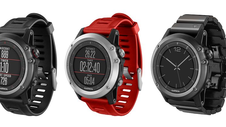fēnix®3:  Kompromissløs multisport GPS-klokke med stilrent design