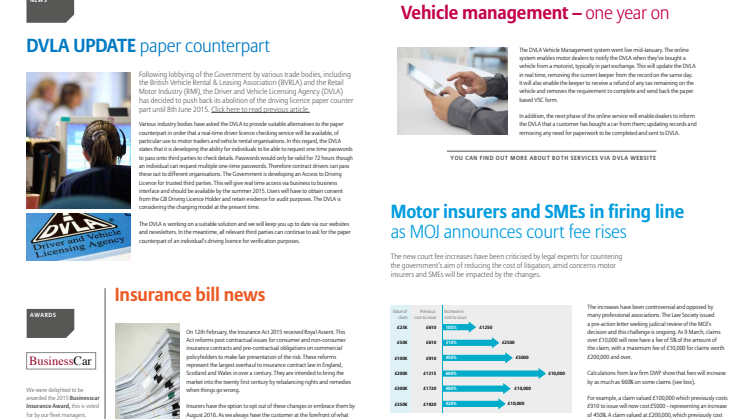 Motor newsletter March 2015 - Motor News