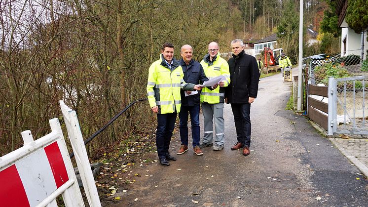 Baumaßnahme des Bayernwerks in Breitenbrunn