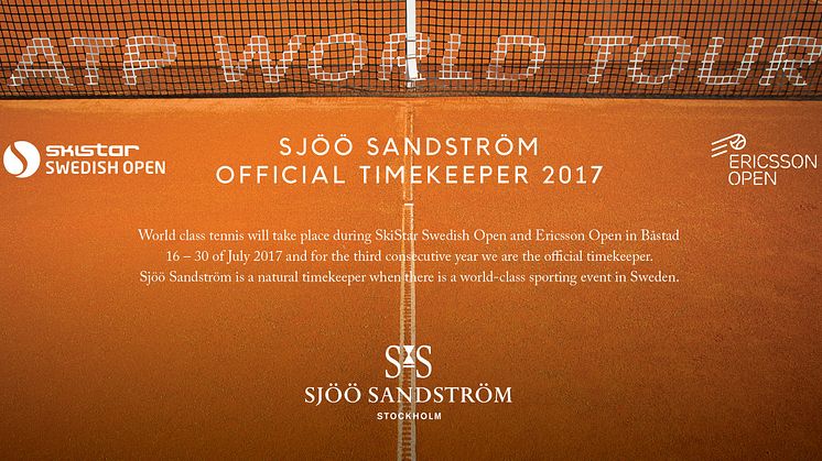 Sjöö Sandström - Official Timekeeper för Skistar Swedish Open & Ericsson Open i Båstad 2017