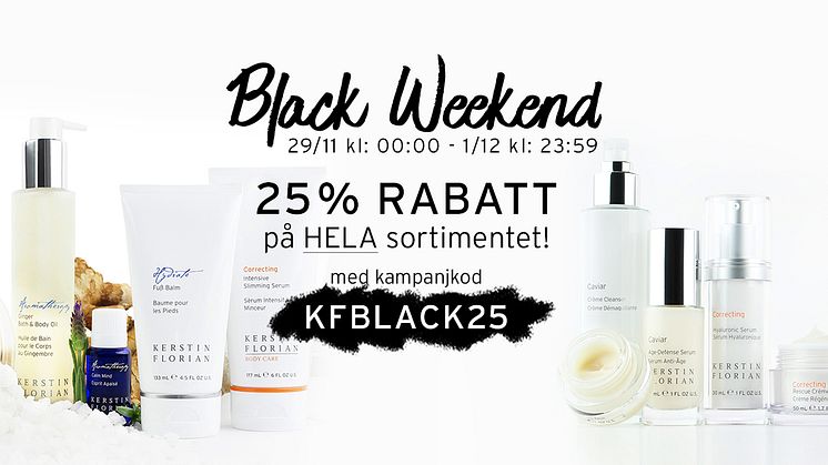 Black Weekend! 25% RABATT på hela sortimentet