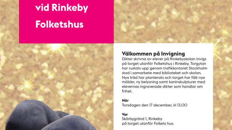 151217 Invigning dikter av barn från Rinkebyskolan