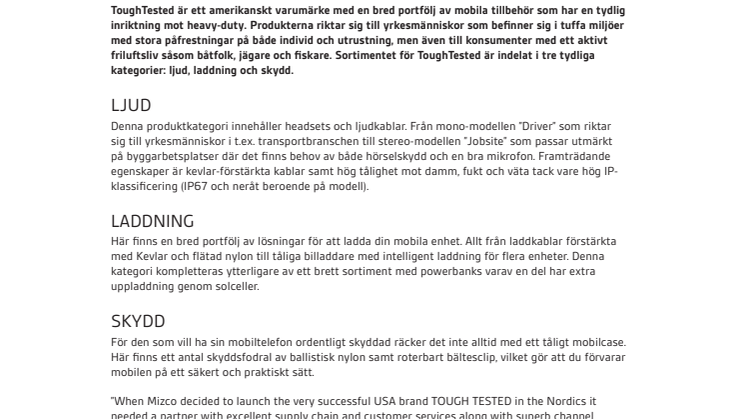 Svensk lansering av ToughTested: Heavy-Duty-tillbehör för den mobila användaren