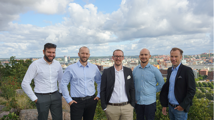 Ahmed Alanbari, Simon Larsson, Per Eriksson, Bengt Lundquist, och Jonas Palm går in som delägare och startar nytt Structorbolag i Göteborg. Bild: Structor