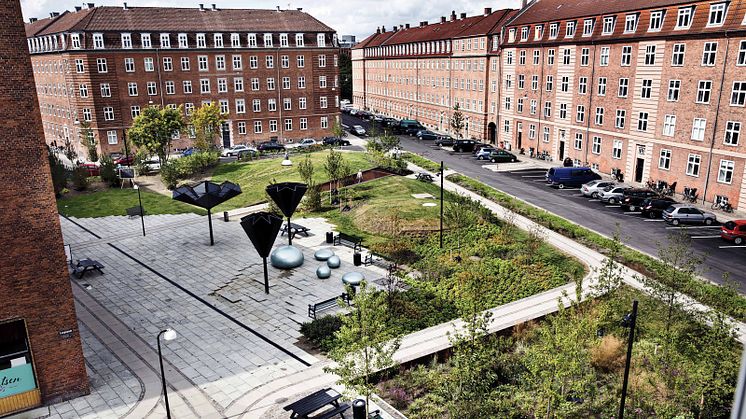 Klimakvarter Østerbro er Københavns første klimatilpassede bydel.