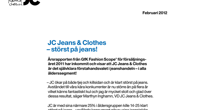 JC Jeans & Clothes – störst på jeans!