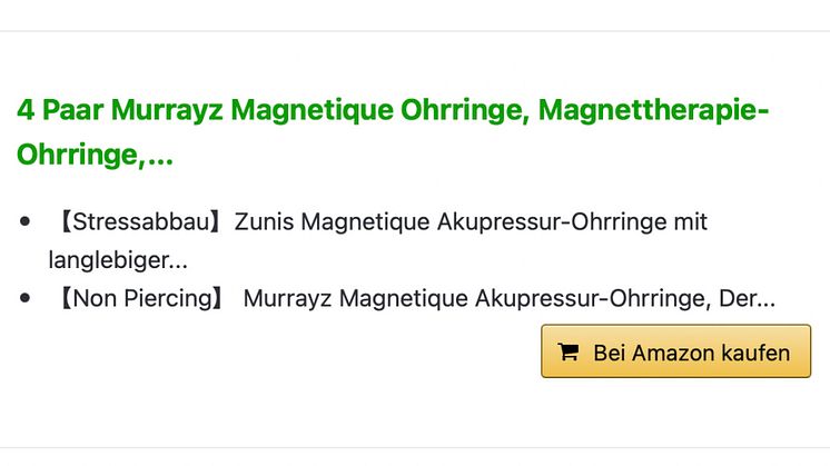Magnet Ohrringe Amazon