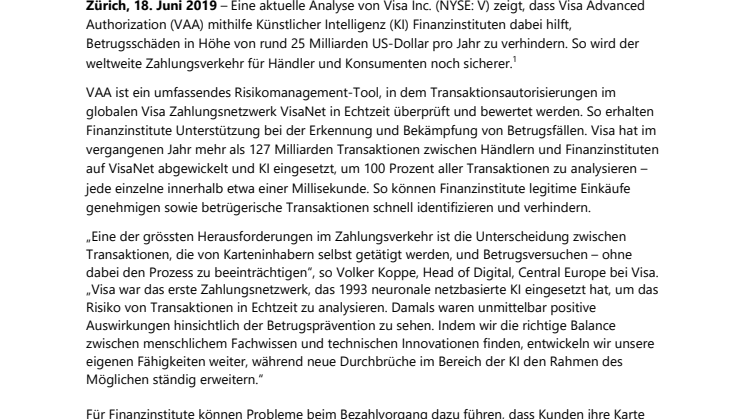 Künstliche Intelligenz verhindert Betrugsschäden in Höhe von ca. 25 Mrd. US-Dollar