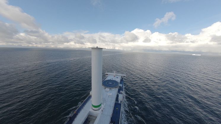 Scandlines hybrid ferries Berlin and Copenhagen with rotor sail