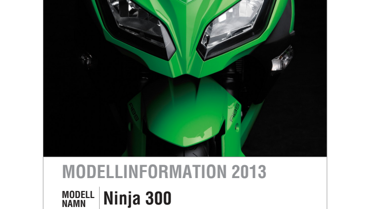 Modellinformation Ninja 300