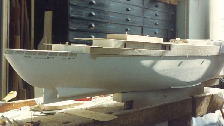 Modell av Kungsholm, arbete pågår, 1994. 