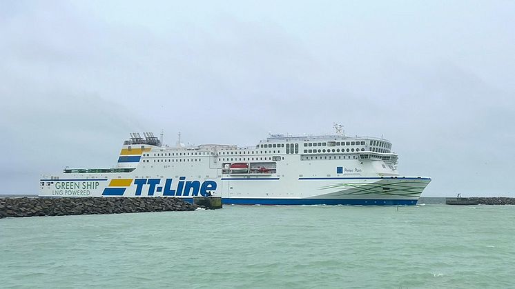 Green Ship Peter Pans första ankomst i Trelleborgs Hamn