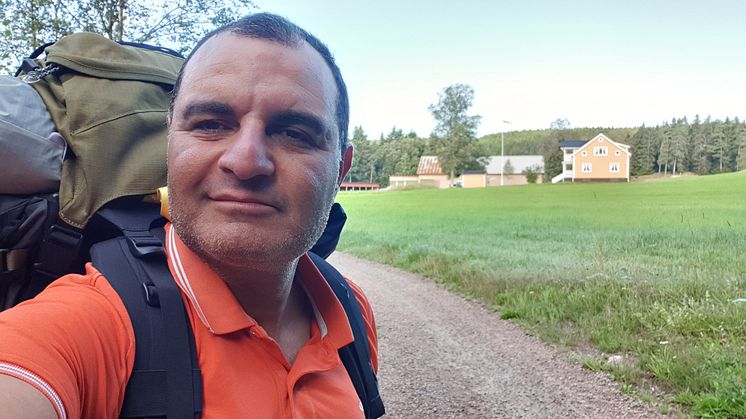 Turismutvecklaren Erik vandrar 14 mil för att utveckla besöksnäringen