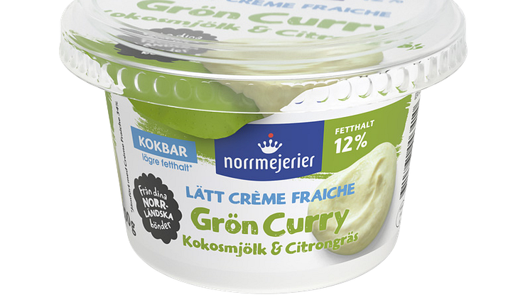 Norrmejerier Lätt Créme Fraiche Grön Curry-Kokosmjölk-Citrongräs