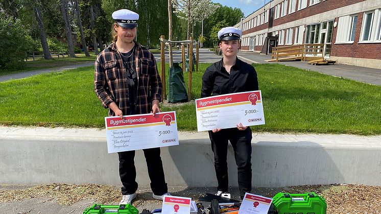 Elias Östgård och Ebba Pettersson vid Dragonskolan i Umeå har tilldelats 2023 års Bygmastipendium.