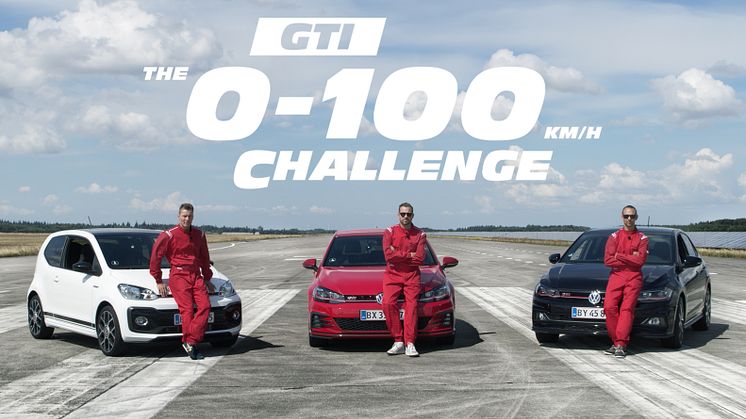Volkswagen inviterede tre kendisser bag rattet af en GTI til en udfordring i 0-100 disciplinen 